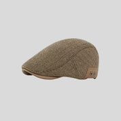 Striped Beret Hat with Ear Flaps