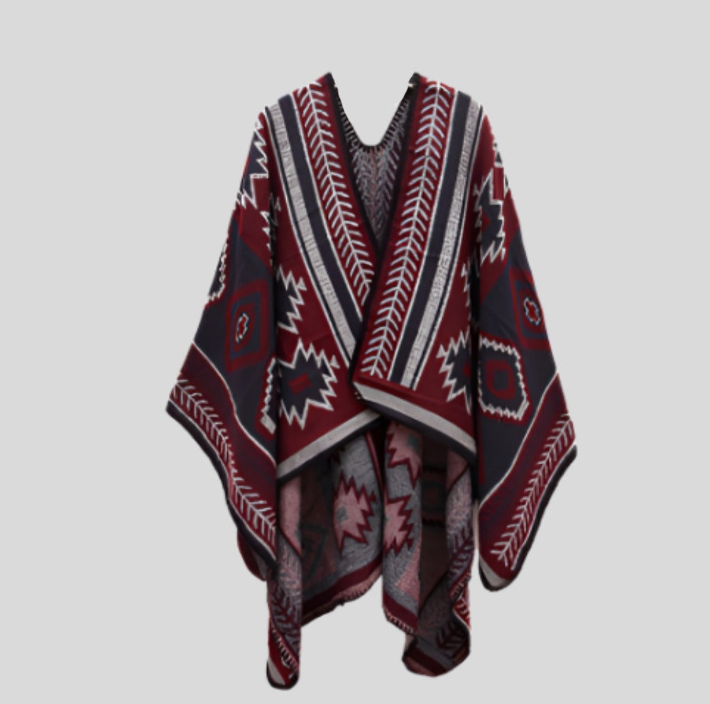 Textured Knit Warming Poncho - festival fashion | Nomadic Enigma