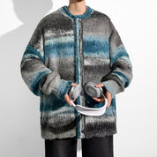 HOHNKNG Striped Button Sweater