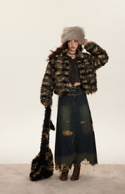 AMM Short Patchwork Fur Coat - festival fashion | Nomadic Enigma