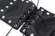 Leather Crop Top - festival fashion | Nomadic Enigma