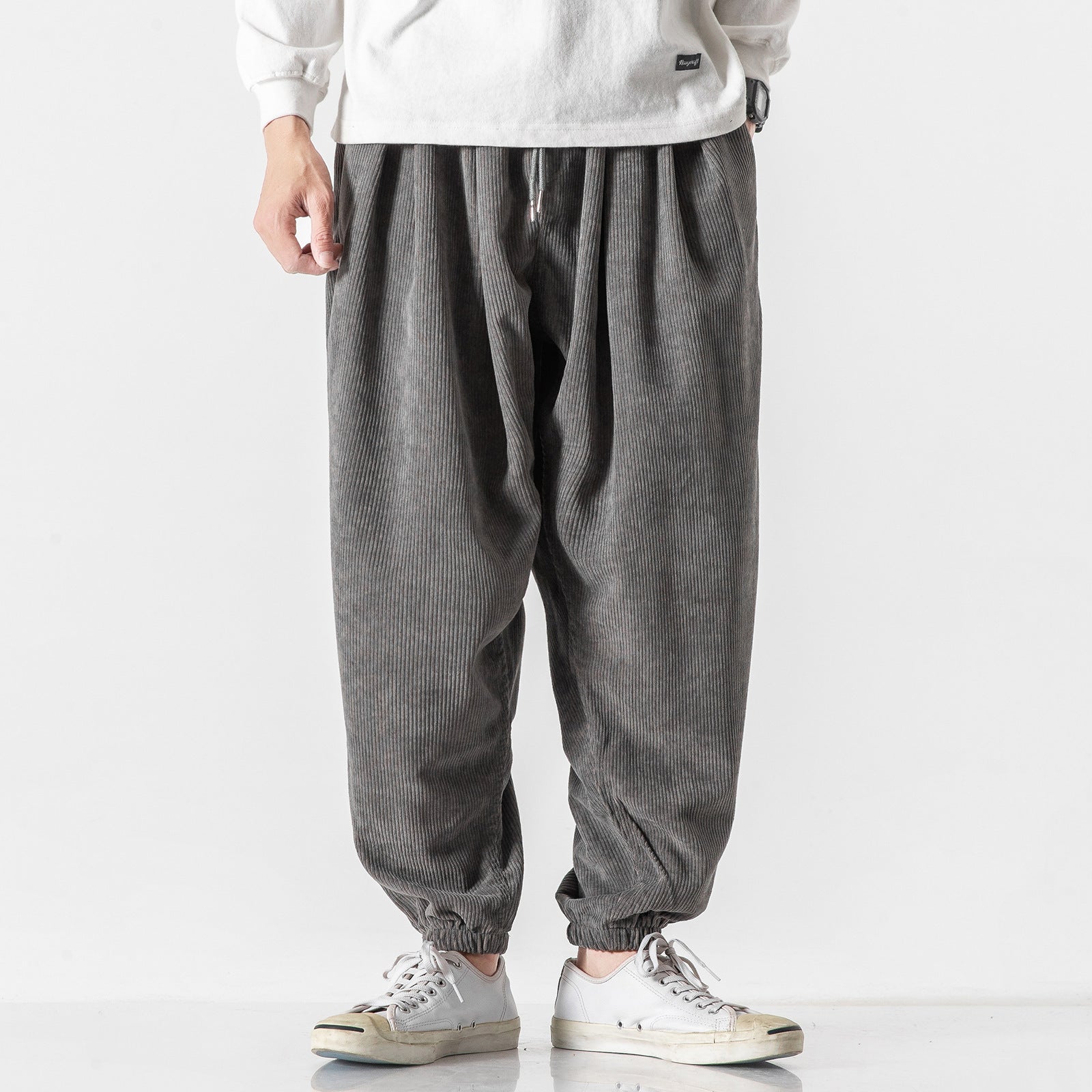 Corduroy-Panel Sweatpants