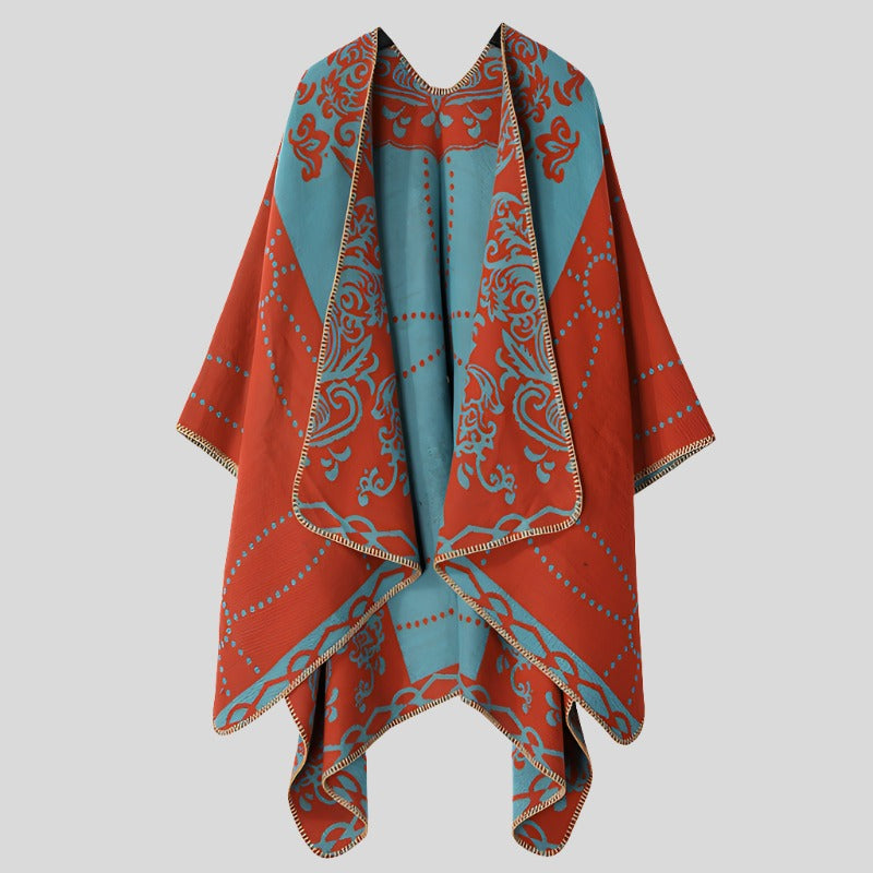 Textured Warm Poncho