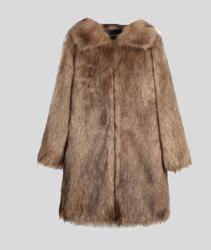 FIFI Multicolor Long Fur Coat
