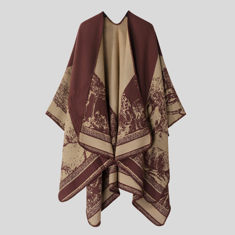 Textured Warm Poncho