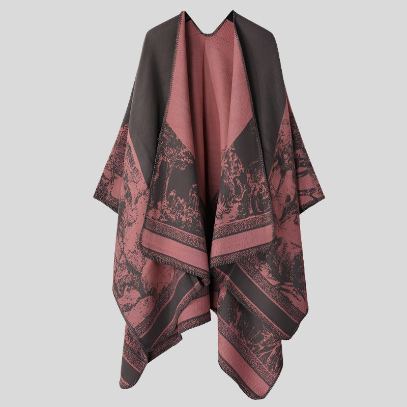 Textured Warm Poncho