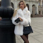 TEMPO White Fur Coat