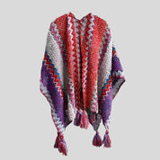 CON Hand-Knit Wool Poncho