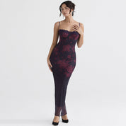 YANA Black Floral Dress
