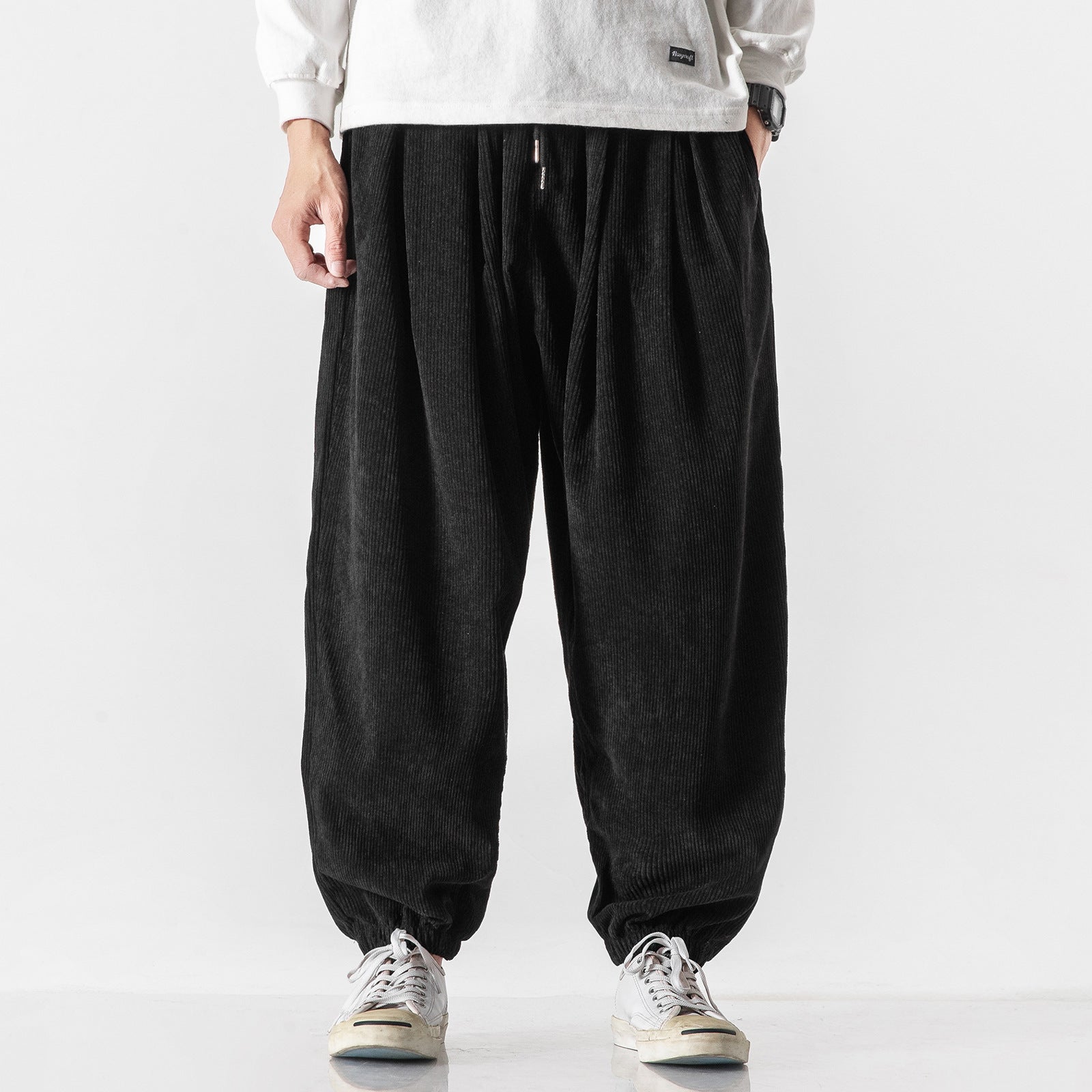 Corduroy-Panel Sweatpants