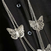 SIM Long-Sleeve Shirt with Butterfly Chain