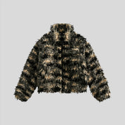 AMM Short Patchwork Fur Coat - festival fashion | Nomadic Enigma