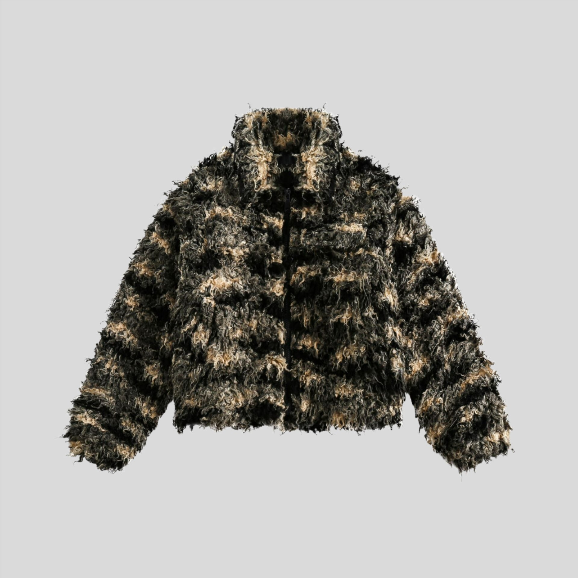 AMM Short Patchwork Fur Coat - festival fashion | Nomadic Enigma
