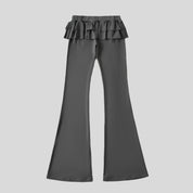 Tie-Flounce Flare Pants