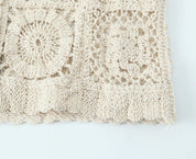 White Woven Floral Lace Set