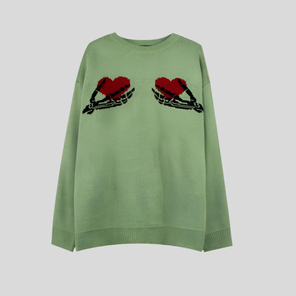 G Skeleton-Heart Sweater