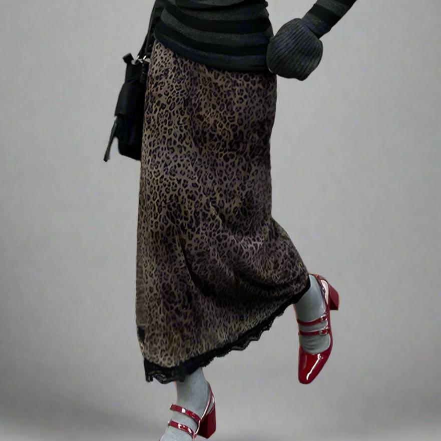 Dan Leopard Maxi Skirt