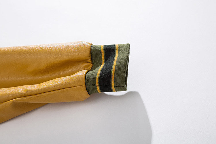 American-Style Leather Baseball Coat - festival fashion | Nomadic Enigma