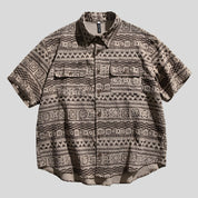 U Embroidered Crop Shirt