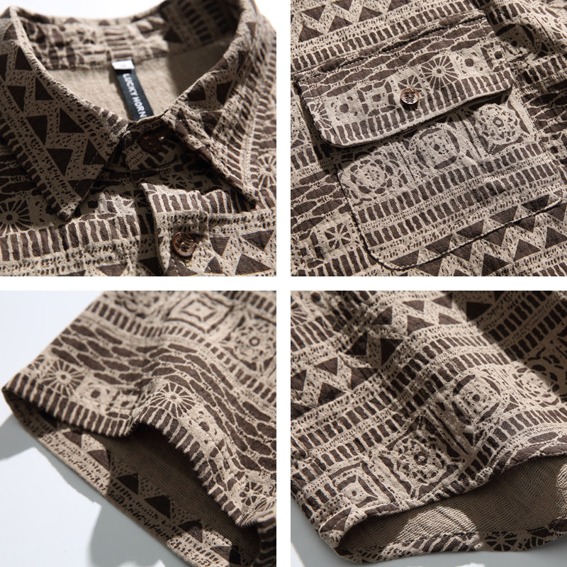 U Embroidered Crop Shirt