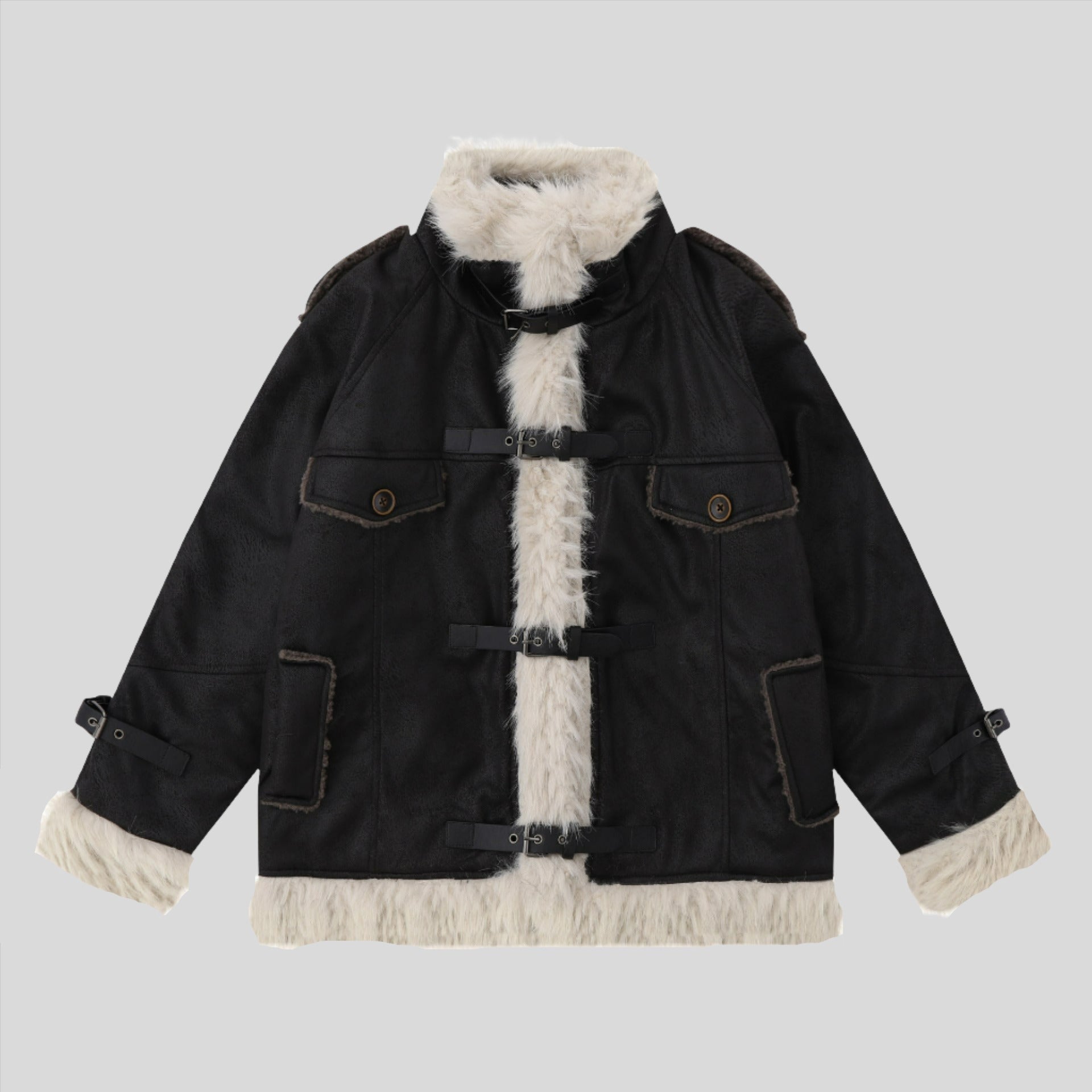 Vintage-Style Faux Fur Festival Coat
