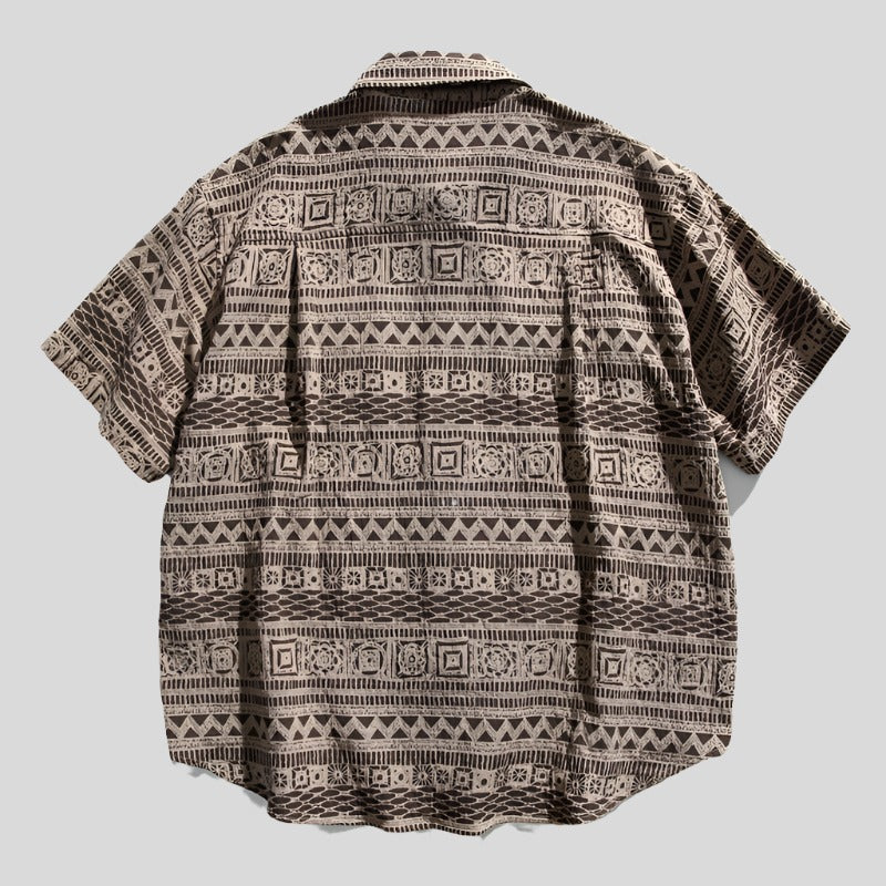 U Embroidered Crop Shirt
