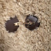 JO Elegant Short Fur Coat with Buckle