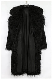 Bright Pink Shaggy Faux Fur Coat