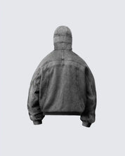 Rock Eye-Cutout Zip Hoodie
