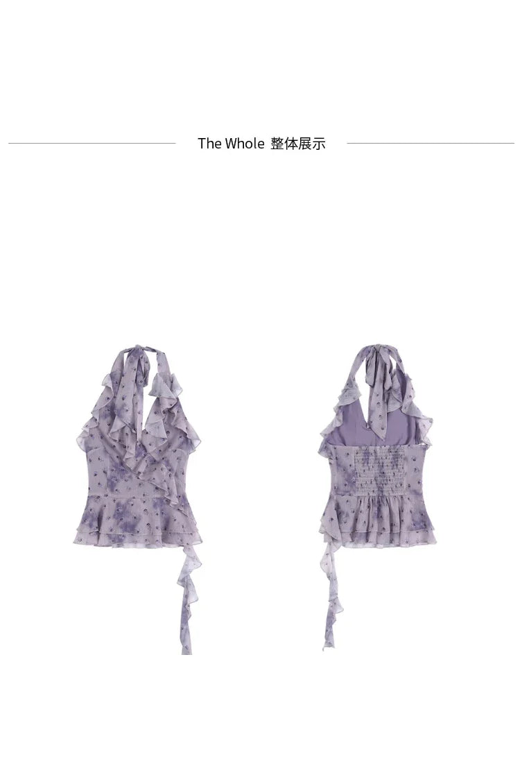 YON Purple Halter Tank