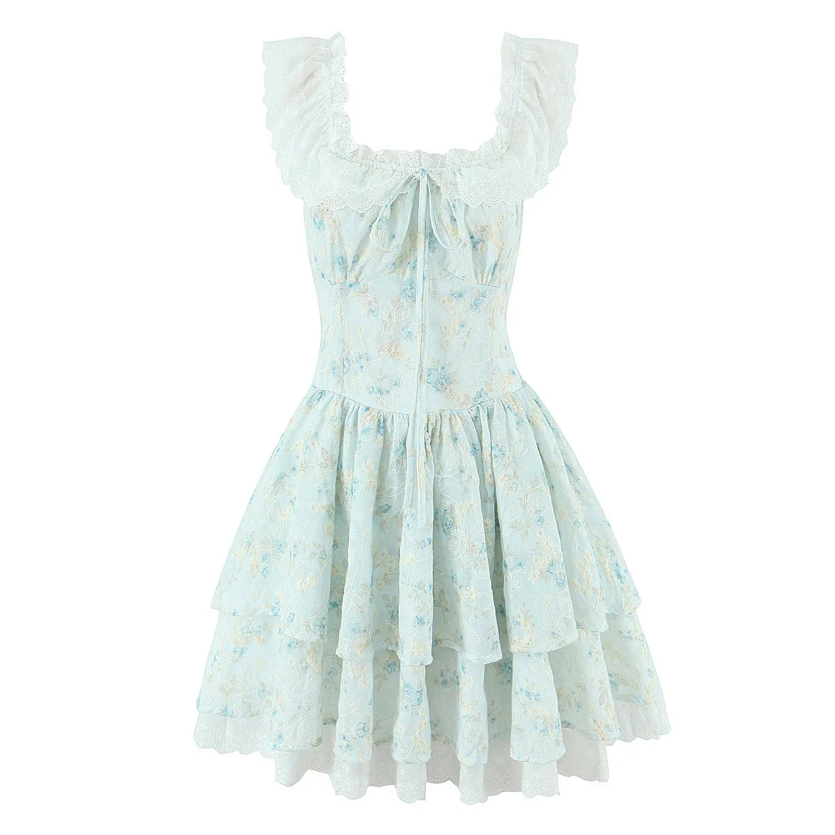 Princess - Layered mini dress with lace