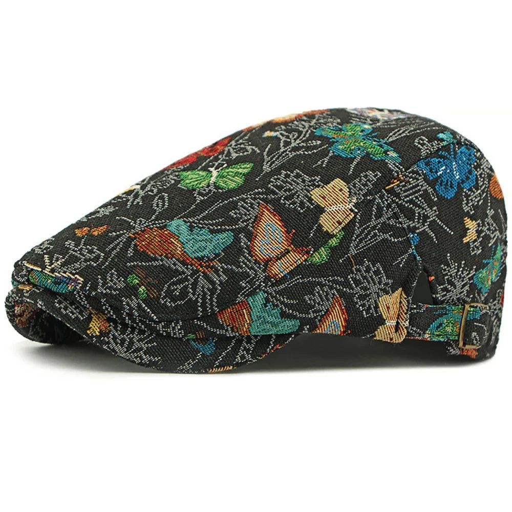 The Mavi Hat – Butterfly Embroidered Beret