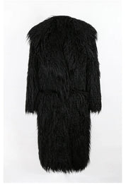 Bright Pink Shaggy Faux Fur Coat
