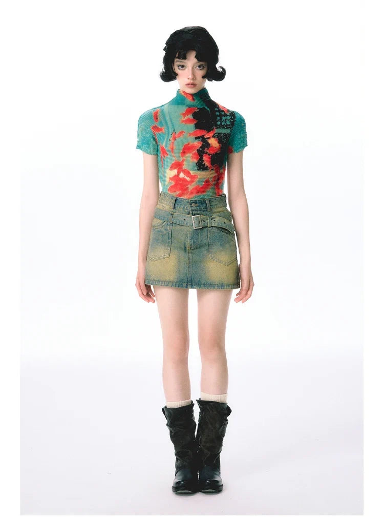 Fish Print Cotton Tee