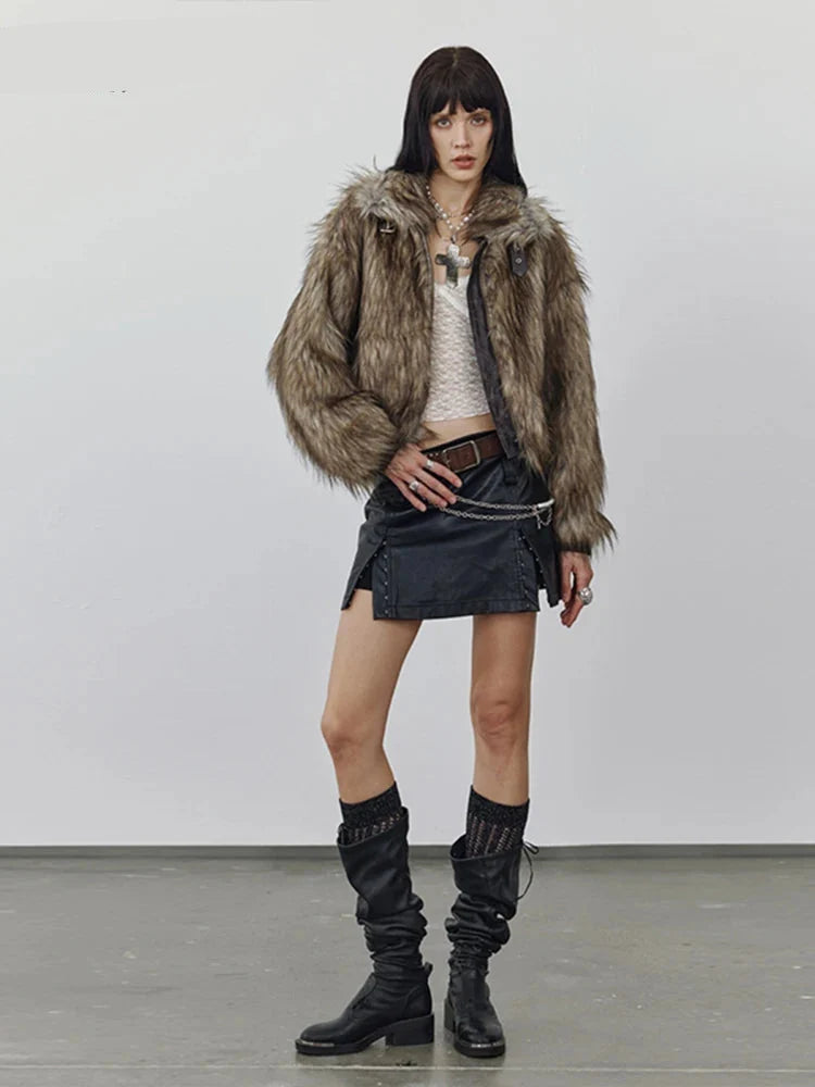 LOM Belted Fur Coat