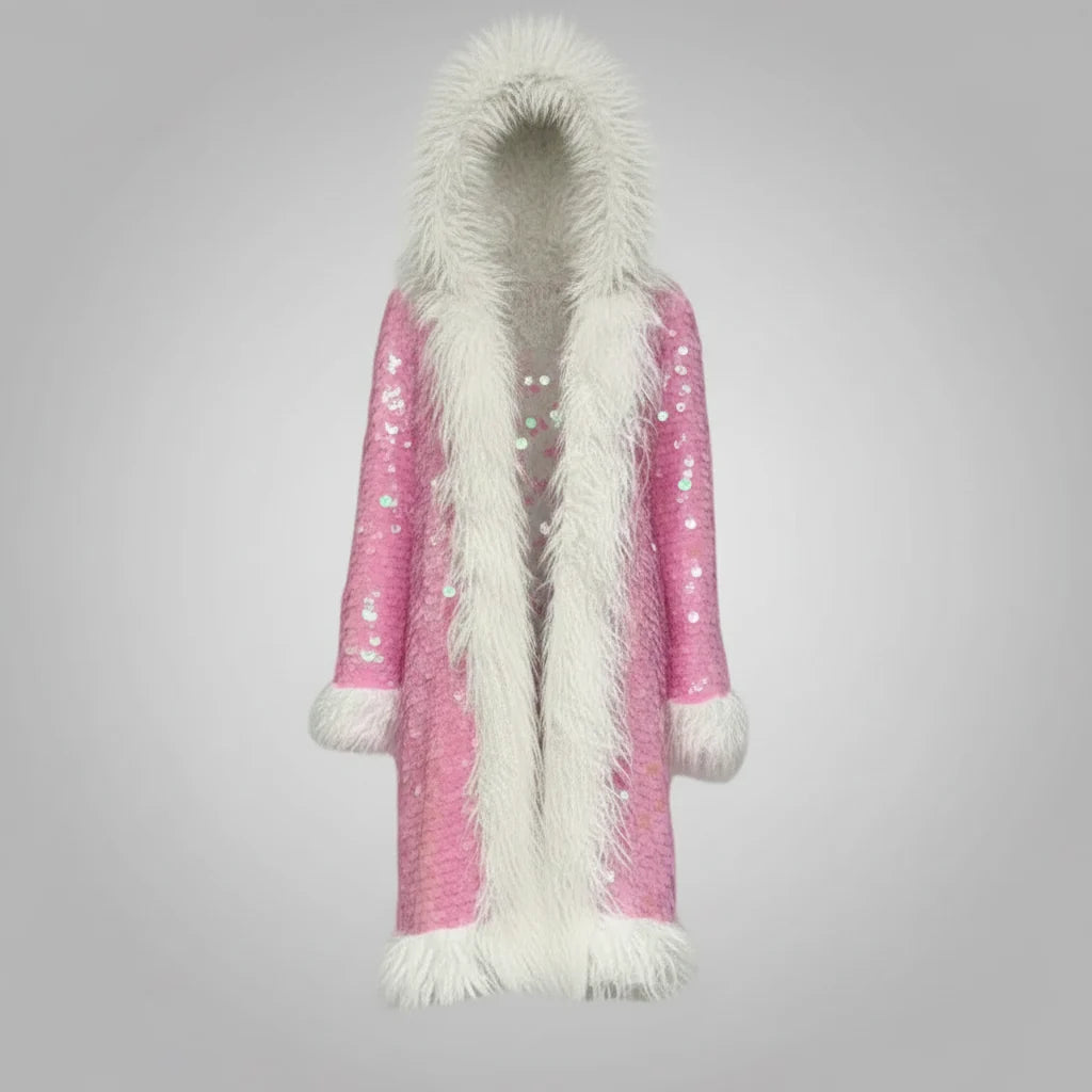 Colorful sequin fur coat - Shayli