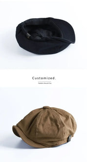 Vintage Octagonal Newsboy Cap