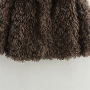 YUN Classic Brown Fur Coat