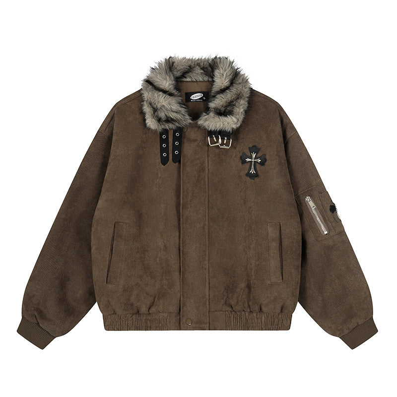 Fleece-Lined Cotton Winter Coat