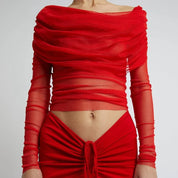 AMILY Sheer Drop-Sleeve Mesh Top - festival fashion | Nomadic Enigma