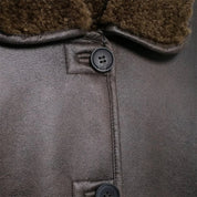 UO Reversible Brown Fur Jacket