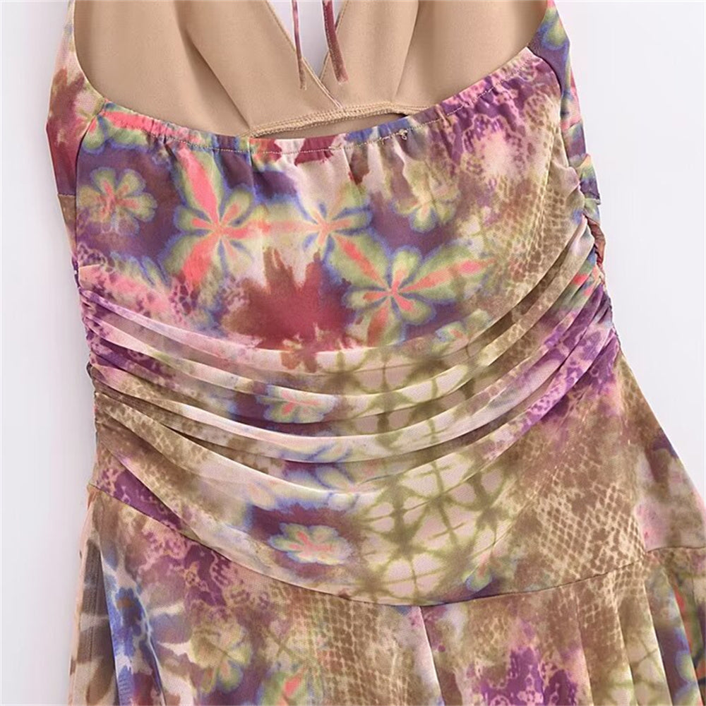 DIAN Floral Strapless Dress