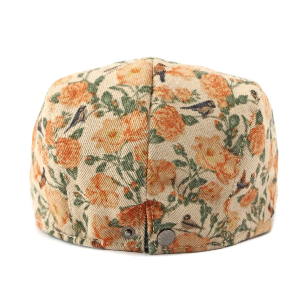 The Flora Hat – Retro Floral Beret