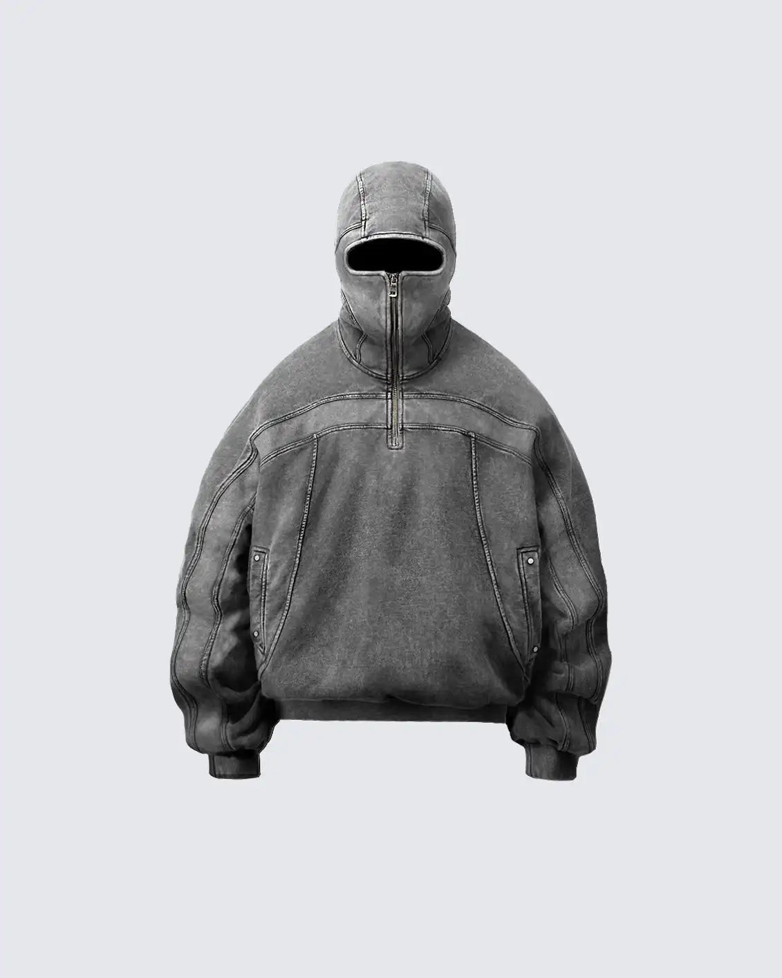 Rock Eye-Cutout Zip Hoodie