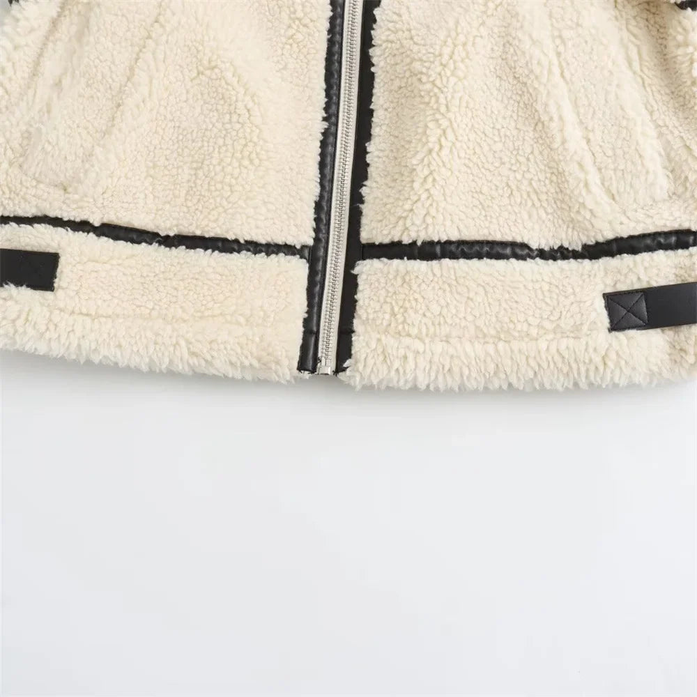 White Faux Shearling Coat