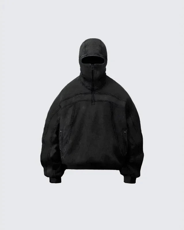 Rock Eye-Cutout Zip Hoodie