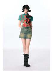 Fish Print Cotton Tee
