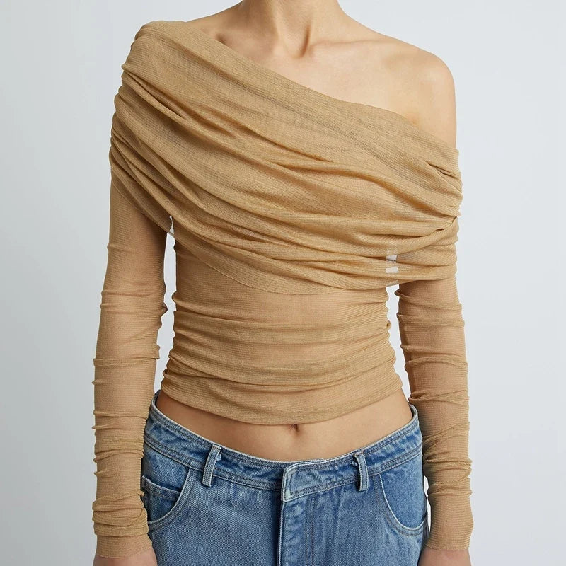 AMILY Sheer Drop-Sleeve Mesh Top - festival fashion | Nomadic Enigma