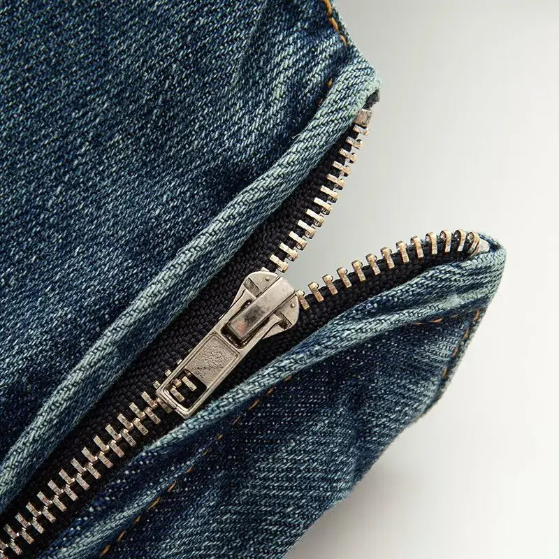 Short denim overalls