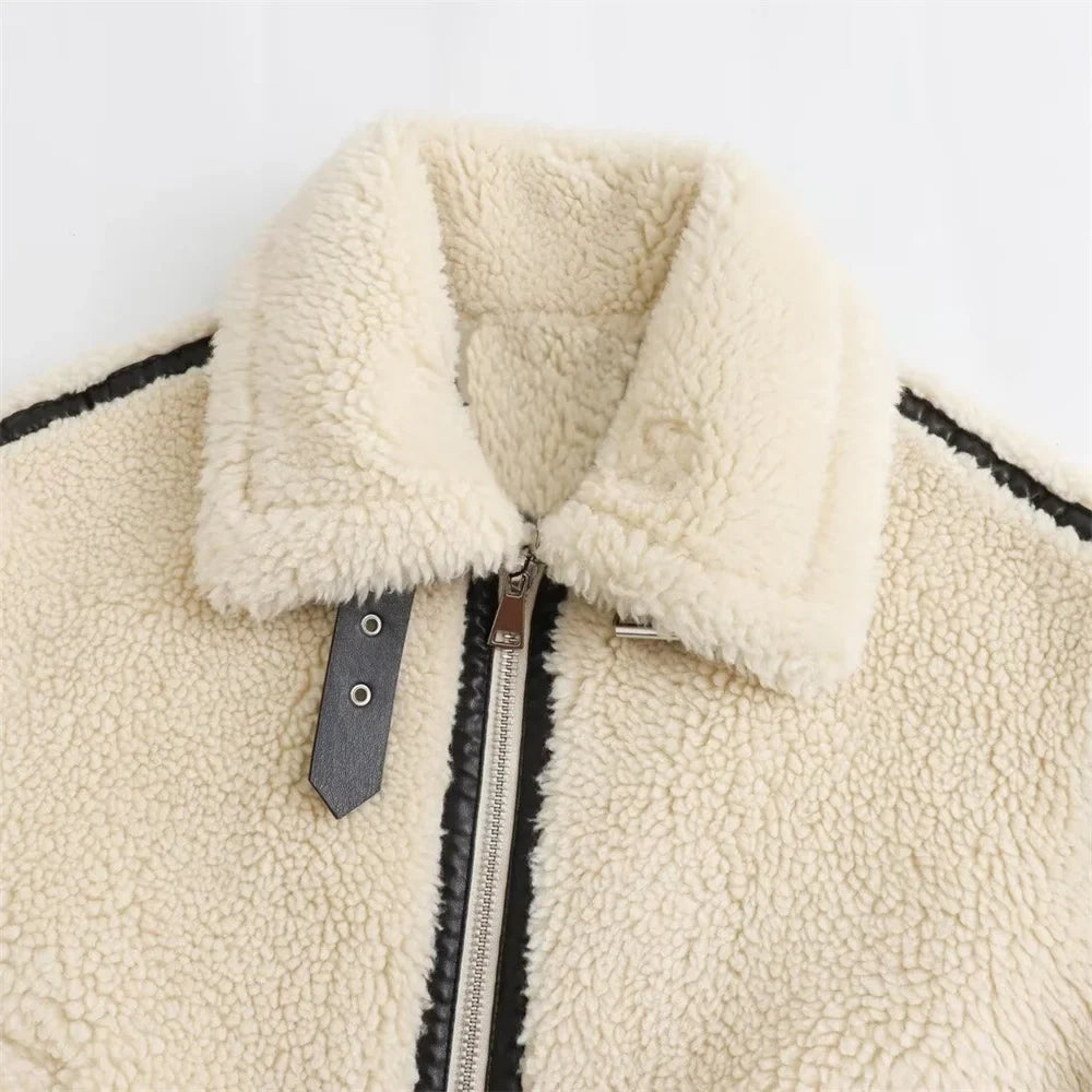 White Faux Shearling Coat